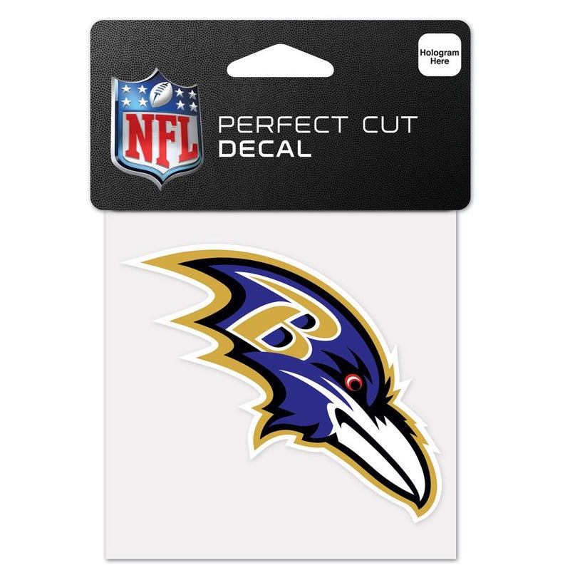 Wincraft NFL Baltimore Ravens 63037011 Perfect Cut Color Decal, 4"" x 4"", Black - Image 1